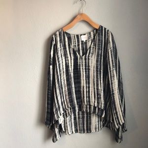 Parker Silk High Low Blouse